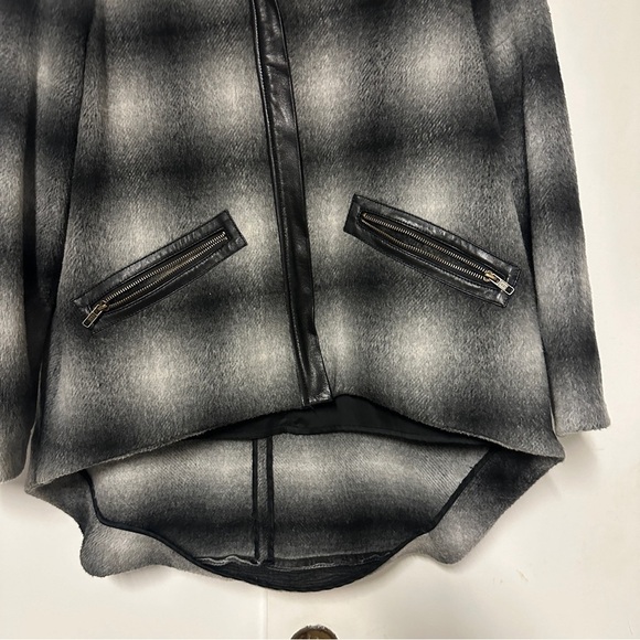 Derek Lam 10 Crosby Women’s plaid check lambskin trim Jacket Size 2 - Picture 5 of 11